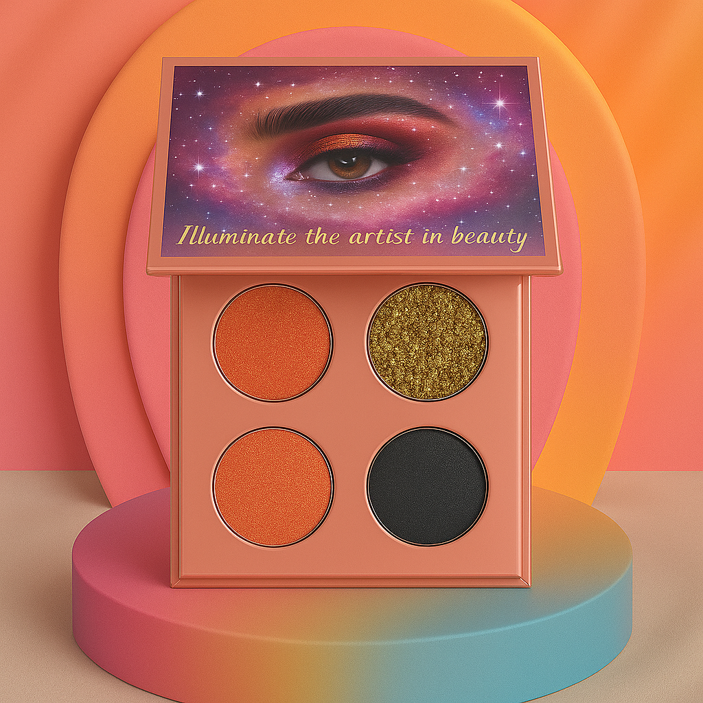 Orange, Gold & Black Palette - Eyeshadow and Glitter
